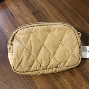 Vera Bradley Quilted Tan Belt Pouch